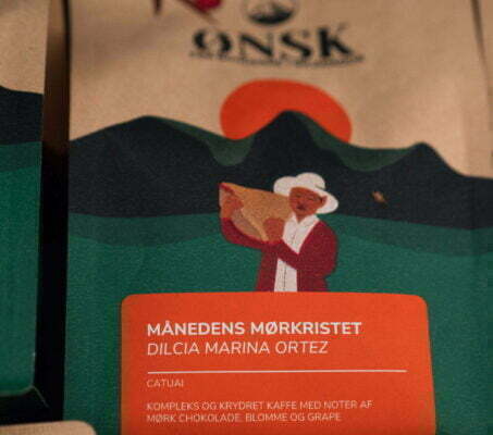 why choose a coffee subscription - Close-up of a bag of Ã˜NSK specialty coffee beans - organic coffee from Nicaragua - specialty coffee delivered to your door